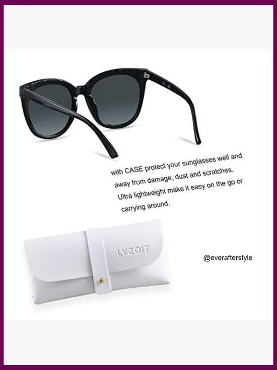 Oversized Cat Eye Sunglasses with UV400 Protection Polarized Lens